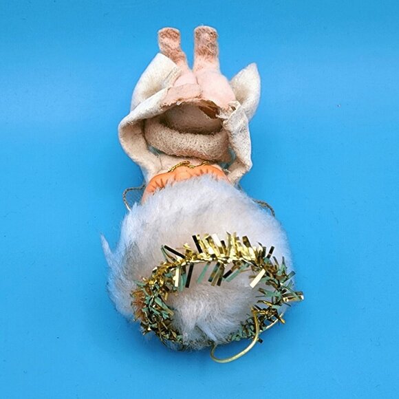 Vintage 1950s Pixie Angel Knee Hugger Ornament Tulle Wings Sleepy Eyes Japan - Picture 10 of 11